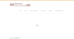 Desktop Screenshot of kunst-recht.de